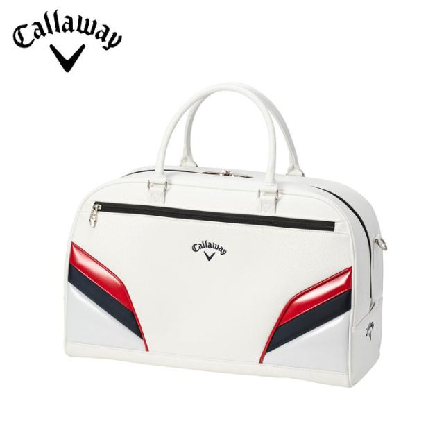 【2025モデル】キャロウェイ エクシア ボストン 25 JM ホワイト/ネイビー/レッド(5925008)  ゴルフ  Callaway Exia BOSTON BAG 10p