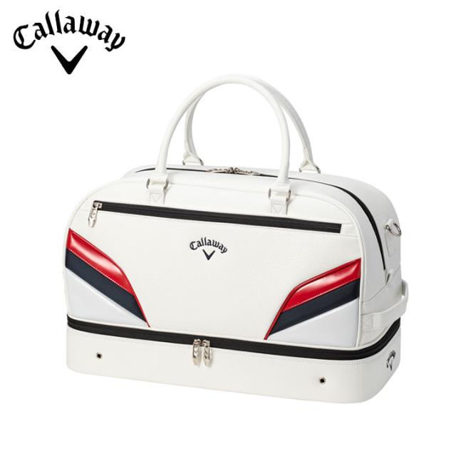 【2025モデル】キャロウェイ エクシア DL ボストン 25 JM ホワイト/ネイビー/レッド(5925012)  ゴルフ  Callaway Exia DL BOSTON BAG 10p