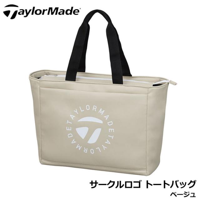 【2025モデル】テーラーメイド UN749 サークルロゴ トートバッグ ベージュ M1357301 Beige Tote Bag Taylormade 10p