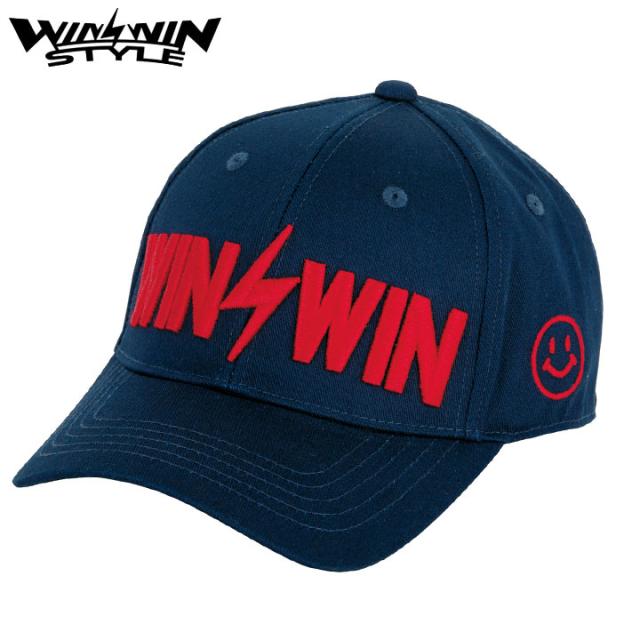 ウィンウィンスタイル CP-061（NV×RD） CAP  3D刺繍仕上げ WINWIN STYLE フリーサイズ