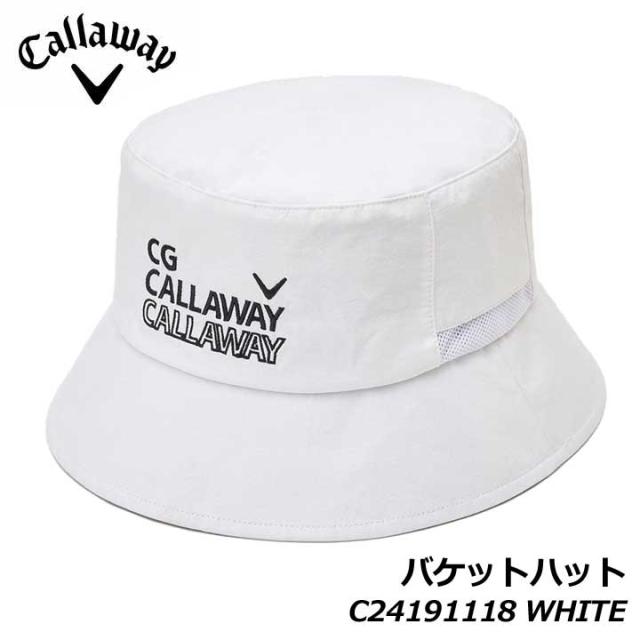 【2024モデル】キャロウェイ C24191118 バケットハット ホワイト 1030(wh) コットン100% CALLAWAY HAT (MENS) 20pの通販は