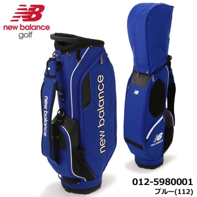 ニューバランス ゴルフ 012-5980001 オックス ロゴアップリケ キャディバッグ ブルー(112) カート型 9型 new balance golf 即納