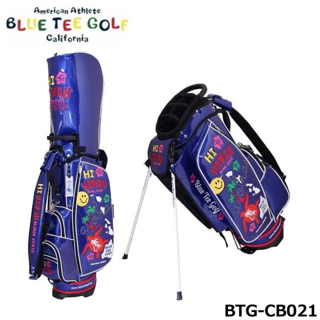 ブルーティーゴルフ BTG-CB021 ハイ ハワイ エナメル スタンドバッグ キャディバッグ ネイビー 9.0型 4.0kg 46インチ対応 BLUE TEE GOLF HI HAWAII CB-021