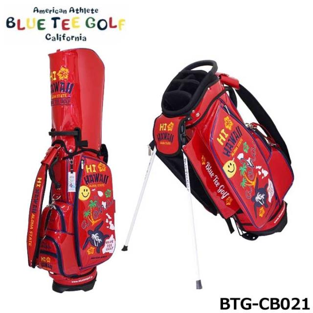 ブルーティーゴルフ BTG-CB021 ハイ ハワイ エナメル スタンドバッグ キャディバッグ レッド 9.0型 4.0kg 46インチ対応 BLUE TEE GOLF HI HAWAII CB-021　20p