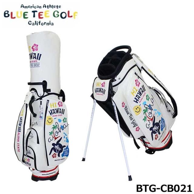 ブルーティーゴルフ BTG-CB021 ハイ ハワイ エナメル スタンドバッグ キャディバッグ ホワイト 9.0型 4.0kg 46インチ対応 BLUE TEE GOLF HI HAWAII CB-021 20p