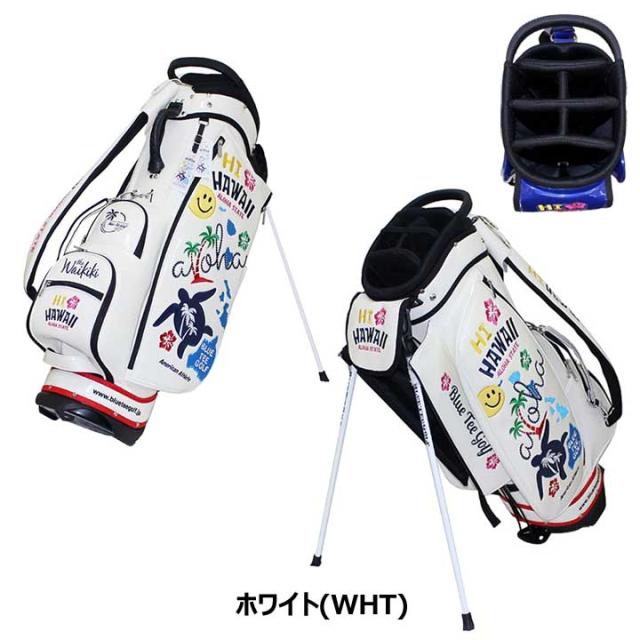 ブルーティーゴルフ BTG-CB021 ハイ ハワイ エナメル スタンドバッグ キャディバッグ ホワイト 9.0型 4.0kg 46インチ対応 BLUE TEE GOLF HI HAWAII CB-021 20p_1