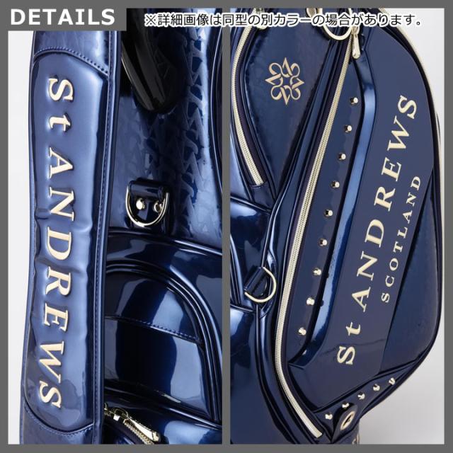 St ANDREWS(セントアンドリュース)：STAロゴエナメルキャディバッグ St ANDREWS セントアンドリュース 8.5型 エナメル キャディー