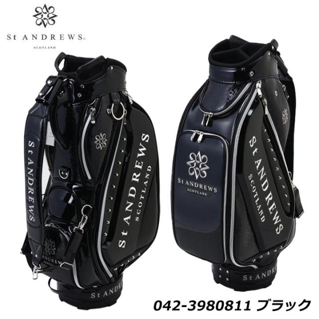 さやST ANDREWS グレー エナメルキャディバッグ　中古 さや様専用ST ANDREWS グレー エナメルキャディバッグ 中古
