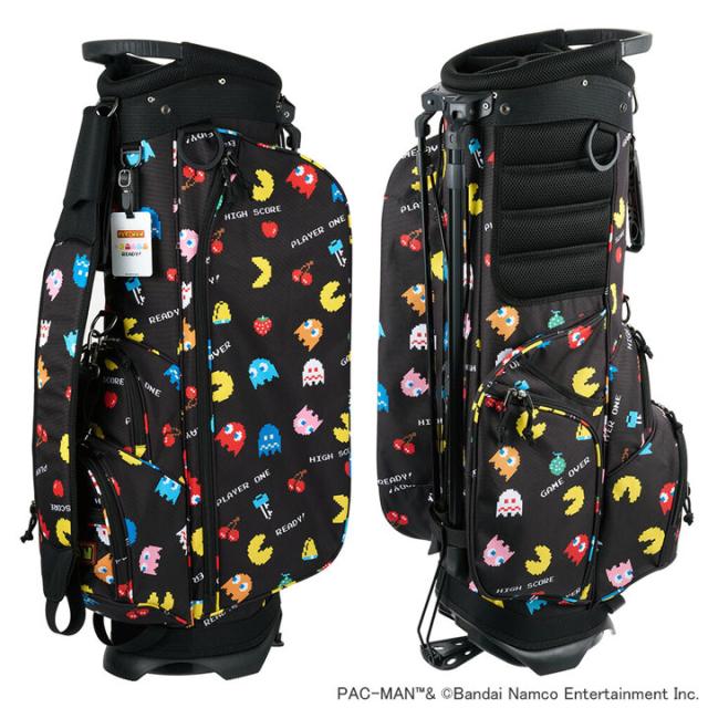 パックマン OCB0007 スタンドバッグ　9.5型 3.3kg スタンド式 5分割 47インチ対応 バンダイ ナムコ 公式 ゲーム キャラクター  PAC-MAN BANDAI NAMCO  ゴルフバッグ キャディバッグ