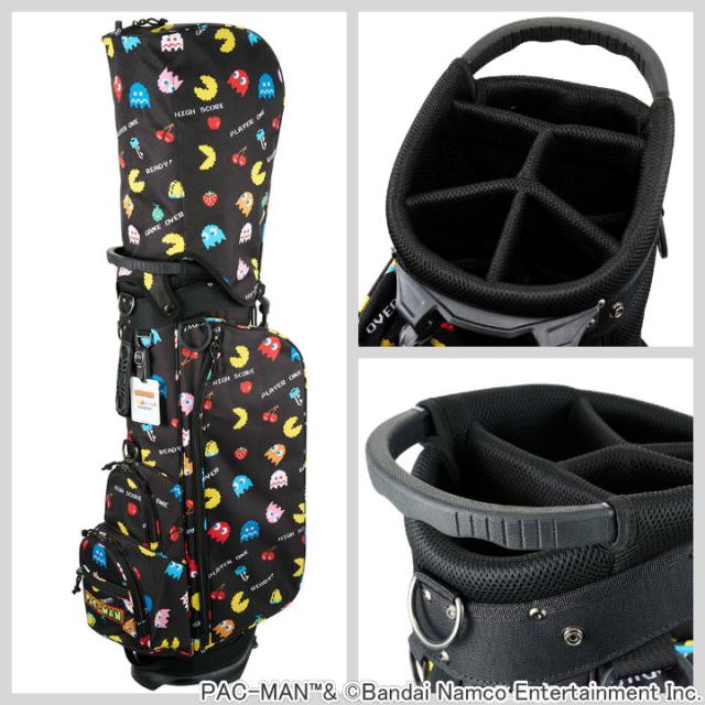 パックマン OCB0007 スタンドバッグ　9.5型 3.3kg スタンド式 5分割 47インチ対応 バンダイ ナムコ 公式 ゲーム キャラクター  PAC-MAN BANDAI NAMCO  ゴルフバッグ キャディバッグ