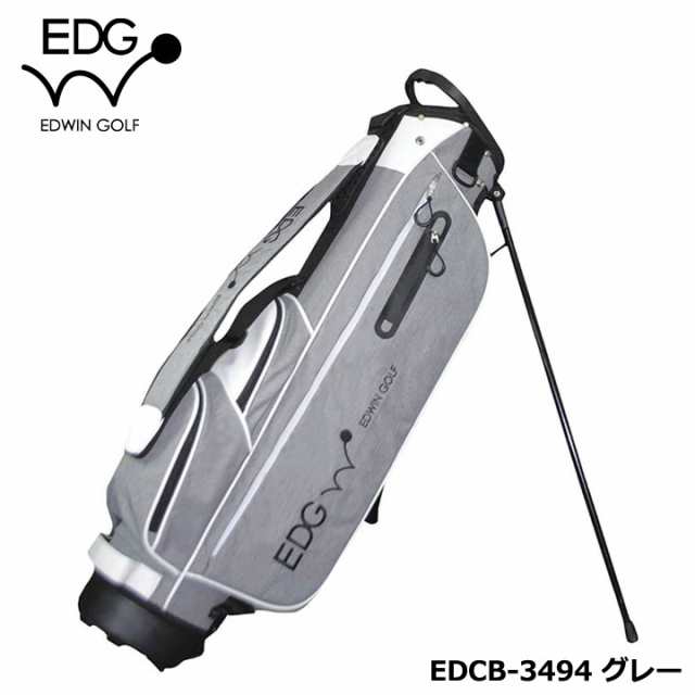 EDWIN GOLF 超軽量 6.5型 スタンドバッグ EDCB-3494 キャディバッグ (グレー) 2.0kg 4分割 47インチ対応 軽い ゴルフバッグ スタン