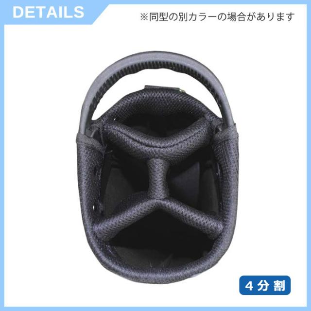 スポルディング 6.5型 キャディバッグ 超軽量 1.9kg SPCB-3469 (アイボリー)  4分割 47インチ対応   Cart Bag  ゴルフバッグ  カート式 SPALDING レザックス  LEZAX