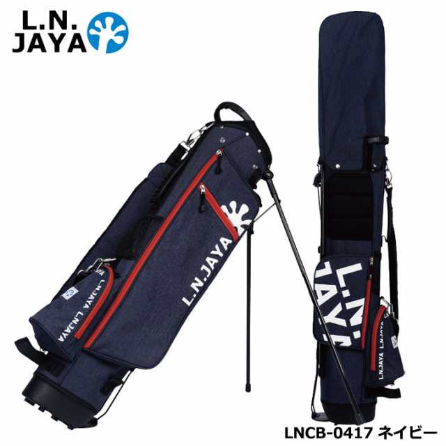 エル.エヌ.ジャヤ LNCB-0417 6.5型 48インチ対応 2.1kg スタンドバッグ ネイビー（NV） 超軽量 スタンド式 キャディバッグ L.N.JAYA LEZA