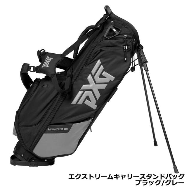 ピーエックスジー エクストリームキャリースタンドバッグ B-PG-172-BGRY（ブラック/グレー） 4分割 キャディバッグ Xtreme Carry Stand Bag Black PXG_1
