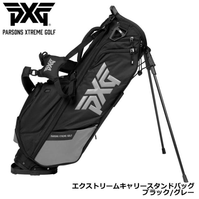 ピーエックスジー エクストリームキャリースタンドバッグ B-PG-172-BGRY（ブラック/グレー） 4分割 キャディバッグ Xtreme Carry Stand Bag Black PXG