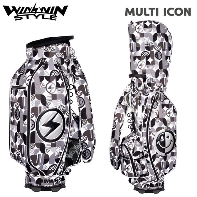 ウィンウィンスタイル CB-156 マルチアイコン (ブラック) 軽量 カートバッグ MULTI ICON CART BAG ゴルフキャディバッグ WINWIN STYLE