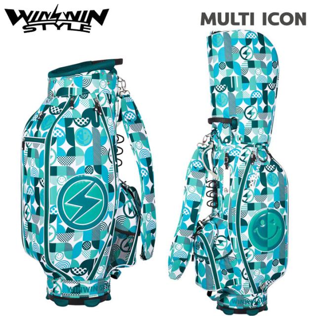 ウィンウィンスタイル CB-159 マルチアイコン (ミントグリーン)  軽量 カートバッグ MULTI ICON CART BAG ゴルフキャディバッグ WINWIN STYLE