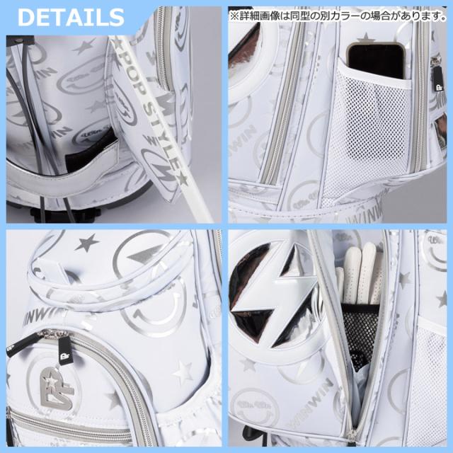 ウィンウィンスタイル CB-149 ウィンウィンスマイル （ホワイト×ゴールド） 軽量 STAND BAG ゴルフキャディバッグ WINWIN STYLE_10
