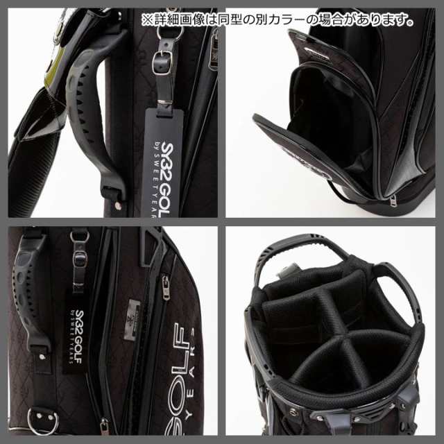 SY32 by SWEET YEARS SYG-24A100 JQ スタンド キャディバッグ ブラック 9型 47インチ対応 JQ STAND CADDY BAG BLACK