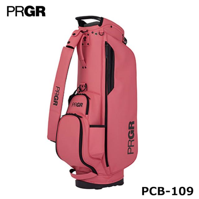 プロギア PCB-109 カジュアルモデル キャディバッグ コーラルピンク 9.0型 2.8kg 47インチ対応 スタンドバッグ PRGR 20p