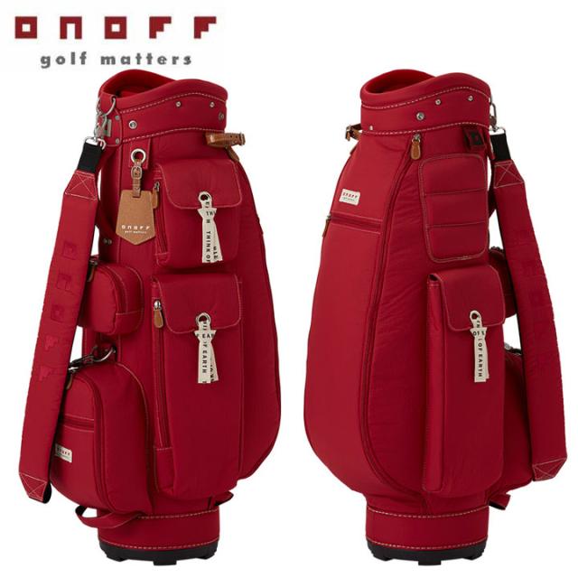 【レディース】オノフ OB0722  （レッド）カート型 キャディバッグ Caddie Bag 8.5型 2.5kg 46インチ対応 ONOFF 10pの通販は