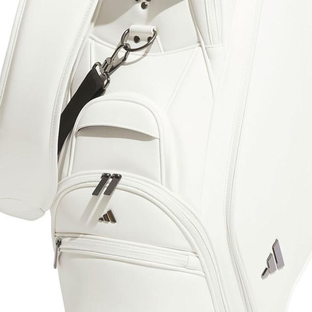 【2025モデル】アディダス JUT50 メンズ プレミアム カート キャディバッグ オフホワイト(JM6719) メンズ ゴルフバッグ 機能的 合成皮革 全天候型 耐久性 adidas golf 20p 2025モデル】アディダス JUT50 メンズ プレミアム カート キャディ