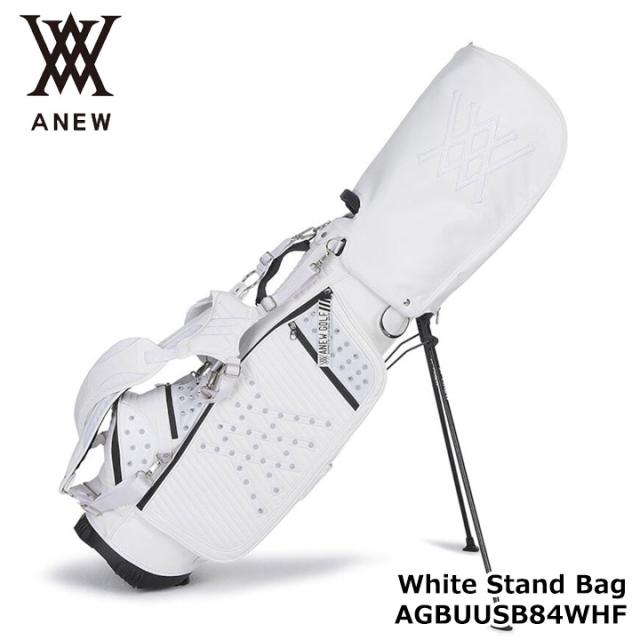 アニュー AGBUUSB84WHF ホワイトスタンドバッグ（WHITE） 5分割 キャディバッグ  ANEW Blossom Stand Bag
