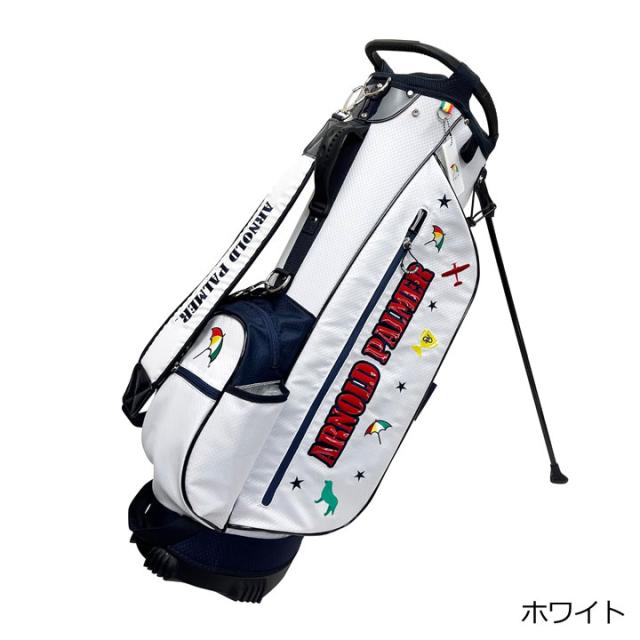 【新品】アーノルドパーマー APCB-27S キャディバッグ 9.0型 ホワイト アーノルドパーマー APCB-27S キャディバッグ ホワイト 軽量