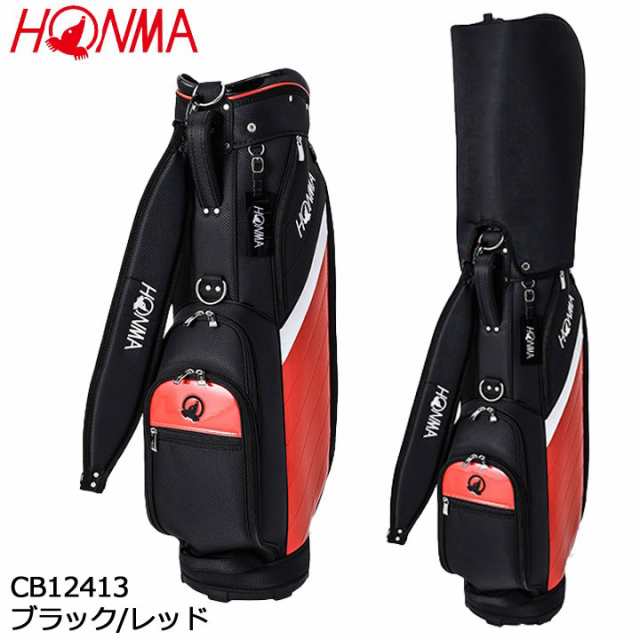 【2024モデル】本間ゴルフ CB12413 ブラック/レッド キャディバッグ 9型 ホンマ BLACKRED HONMA GOLF