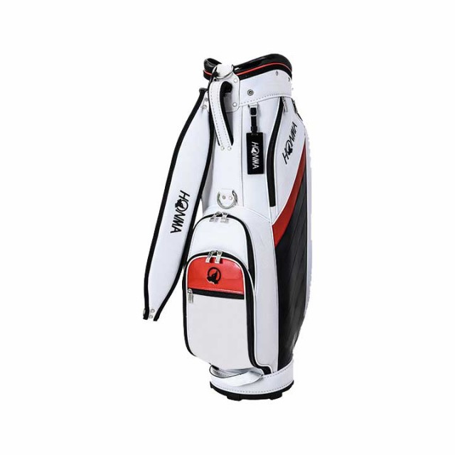 【2024モデル】本間ゴルフ CB12413 ホワイト/レッド キャディバッグ 9型 ホンマ WHITERED HONMA GOLF