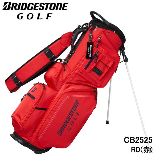 【2025モデル】 ブリヂストンゴルフ CB2525 レッド 軽量 スタンドモデル キャディバッグ RD 9.0型 2.7kg  BRIDGESTONE GOLF 10p