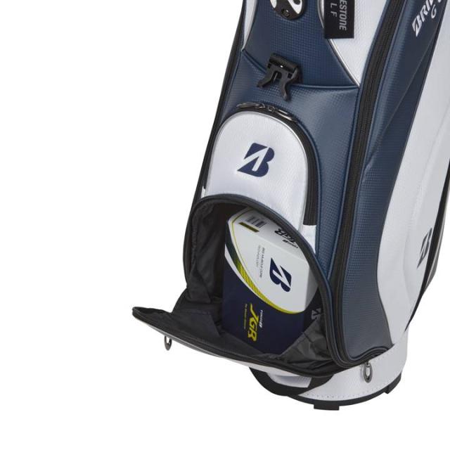 ブリヂストン ゴルフ キャディバッグ 軽量ベーシックモデル CBG422 NW 紺 白  9型 2.9kg 軽量  BRIDGESTONE GOLF 10p