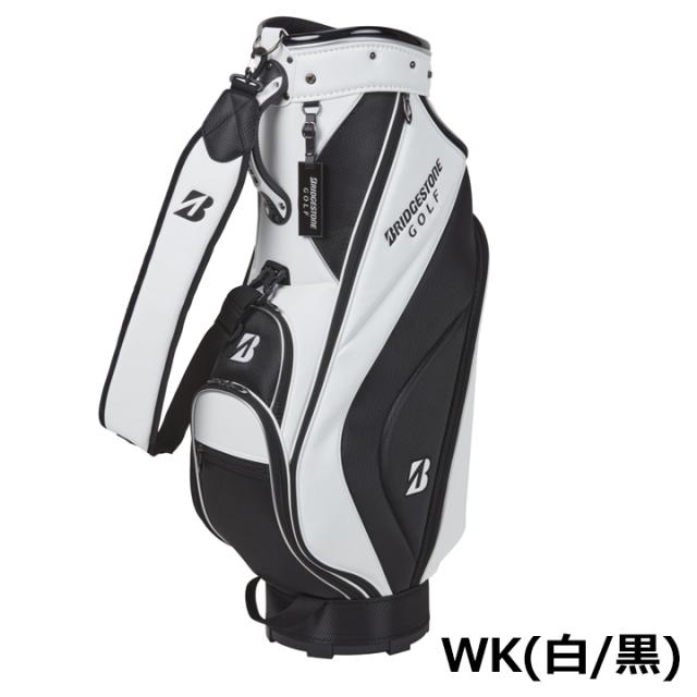 ブリヂストン ゴルフ キャディバッグ 軽量ベーシックモデル CBG422 WK 白 黒  9型 2.9kg 軽量  BRIDGESTONE GOLF 10p