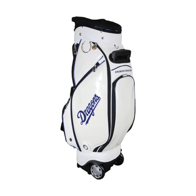 【数量限定】中日ドラゴンズ CDCB-2420 9.0型キャスター付きキャディバッグ ホワイト  カート型 47インチ対応 4.4kg CHUNICHI DRAGONS LEZAX