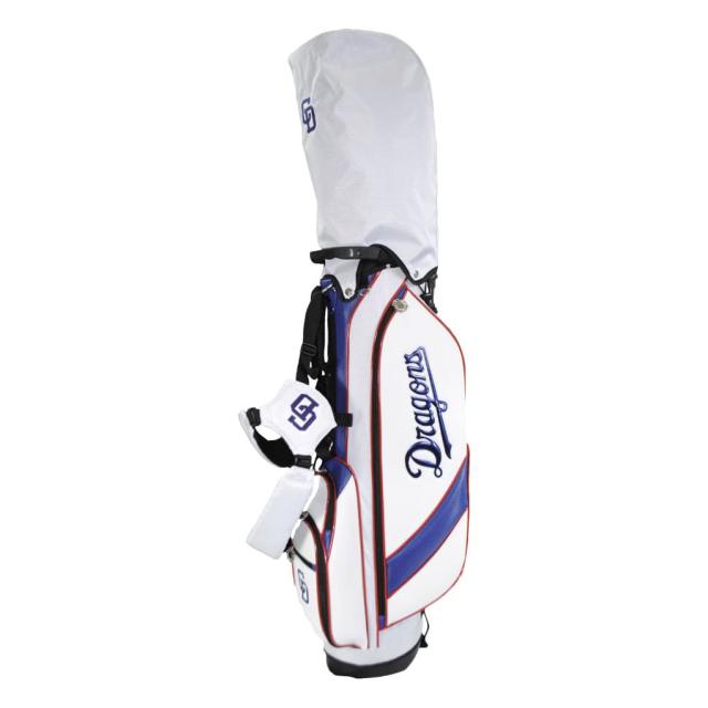 中日ドラゴンズ CDCB-3416 7.5型スタンドバッグ ホワイト  スタンド型 キャディバッグ 47インチ対応 2.6kg CHUNICHI DRAGONS LEZAX