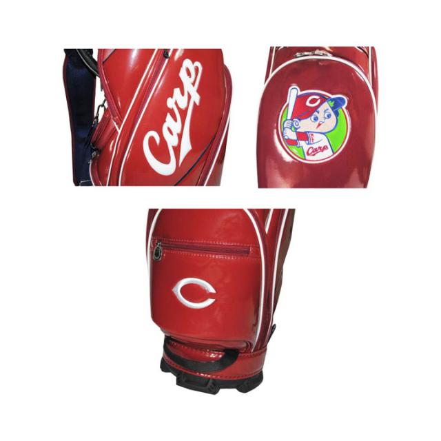 広島東洋カープ HCCB-4427 9.5型キャディバッグ レッド  カート型 47インチ対応 3.8kg HIROSHIMA TOYO CARP LEZAX