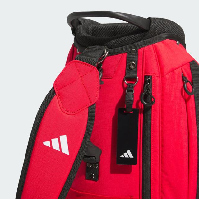 【2025モデル】アディダス KVH34 スリーストライプス コーデュラ キャディバッグ JH3720 Pure Ruby 8.5型 47インチ 3.1kg adidas GOLF 10p