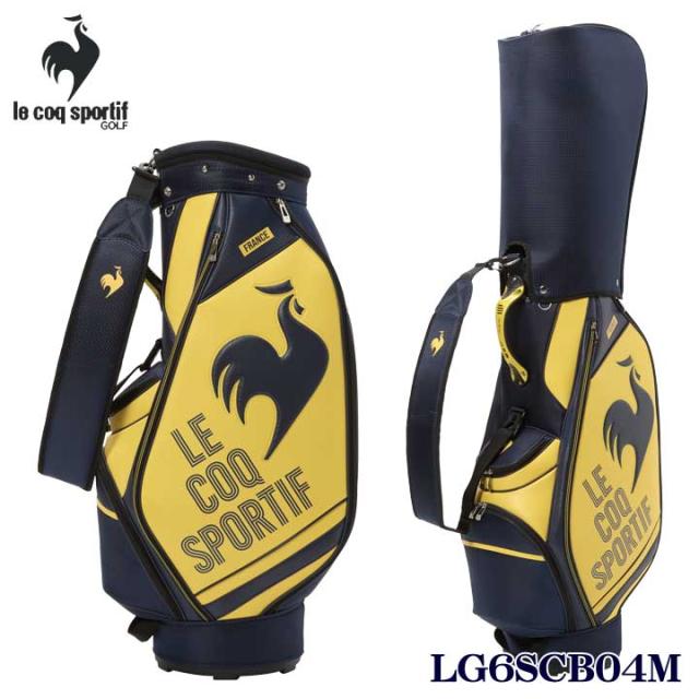 【2026モデル】ルコックスポルティフ ゴルフ LG6SCB04M イエロー YL00 グラフィックデザイン 軽量 キャディバッグ 9.5型 47インチ対応  le coq sportif GOLF