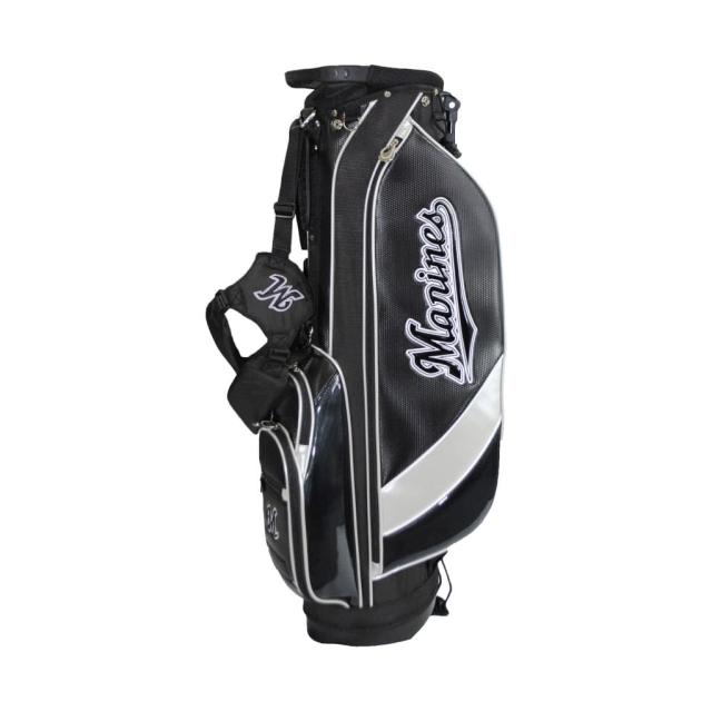 千葉ロッテマリーンズ LMCB-3436 7.5型スタンドバッグ ブラック  スタンド型 キャディバッグ 47インチ対応 2.6kg CHIBA LOTTE MARINES LEZAX