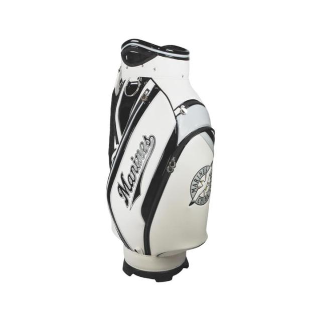 【2025モデル】千葉ロッテマリーンズ LMCB-5427 9.5型キャディバッグ ホワイト  カート型 47インチ対応 3.8kg CHIBA LOTTE MARINES LEZAX