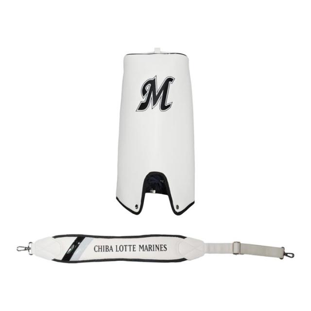 【2025モデル】千葉ロッテマリーンズ LMCB-5427 9.5型キャディバッグ ホワイト  カート型 47インチ対応 3.8kg CHIBA LOTTE MARINES LEZAX