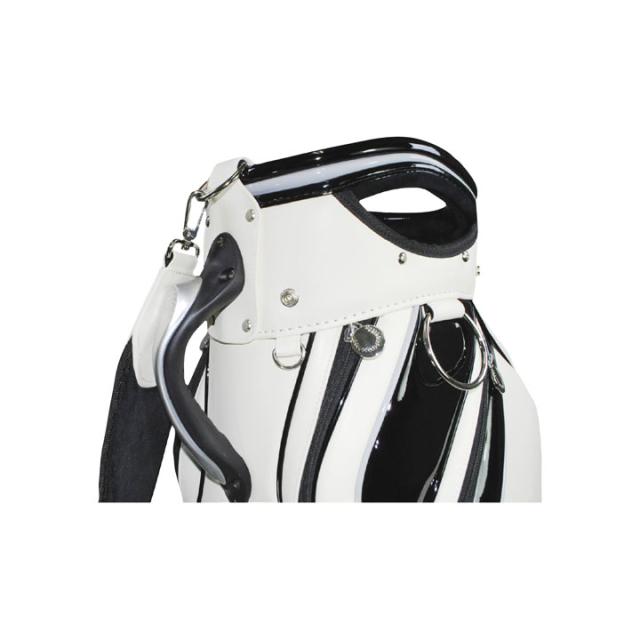 【2025モデル】千葉ロッテマリーンズ LMCB-5427 9.5型キャディバッグ ホワイト  カート型 47インチ対応 3.8kg CHIBA LOTTE MARINES LEZAX