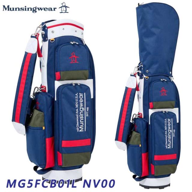 【レディース】【2025モデル】マンシングウェア MG5FCB01L マルチカラー キャディバッグ ネイビー  Munsingwear NV00 10p