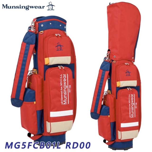 【レディース】【2025モデル】マンシングウェア MG5FCB01L マルチカラー キャディバッグ レッド  Munsingwear RD00 10p