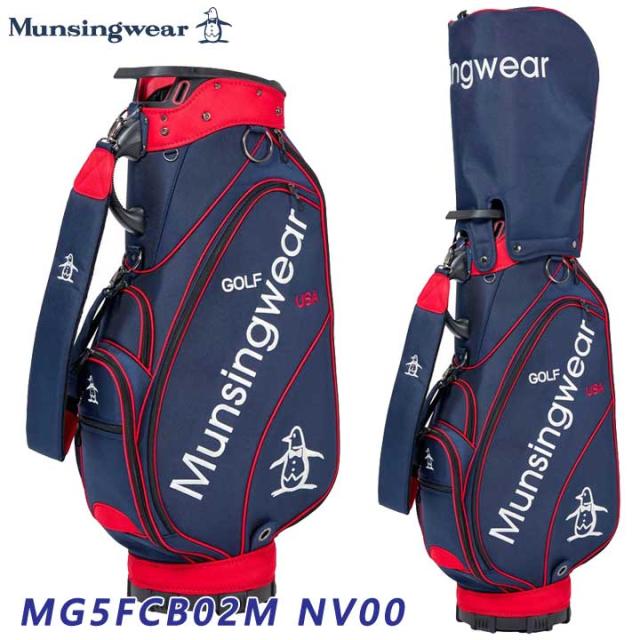 【2025モデル】マンシングウェア MG5FCB02M キャディバッグ ファブリックモデル ネイビー  Munsingwear NV00 25p