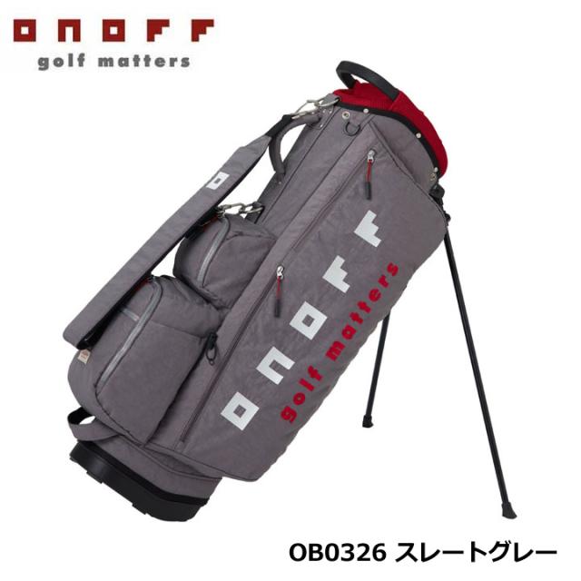 オノフ OB0326 スタンド型 キャディバッグ （78）スレートグレー CaddieCaddie Bag 9型 2.6kg(軽量タイプ) 47inchクラブ対応 ONOFF