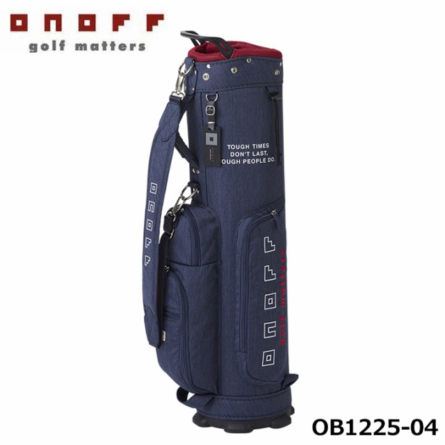 オノフ OB1225-04 軽量 キャディバッグ 小型 Caddie Bag 7型 2.1kg 47インチ対応 5分割 ネイビー 杢調 ONOFF 即納