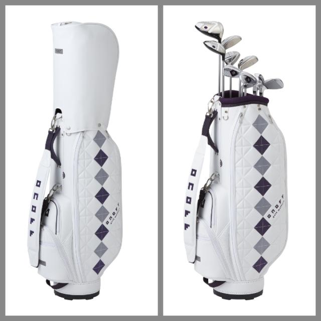 レディース】オノフ OB7925 キャディバッグ （02）ブラック×パープル