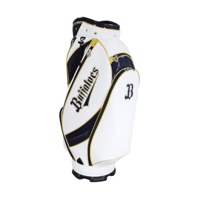 オリックスバファローズ OBCB-3451 9.5型キャディバッグ ホワイト  カート型 47インチ対応 3.8kg ORIX Buffaloes LEZAX