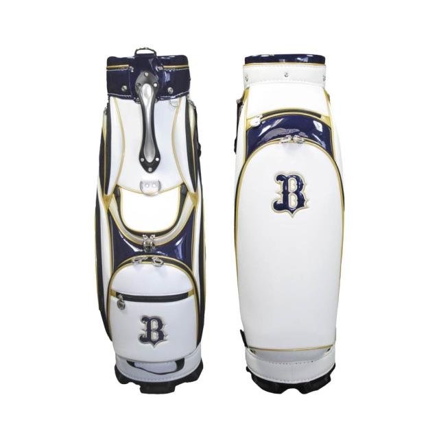 オリックスバファローズ OBCB-3451 9.5型キャディバッグ ホワイト  カート型 47インチ対応 3.8kg ORIX Buffaloes LEZAX